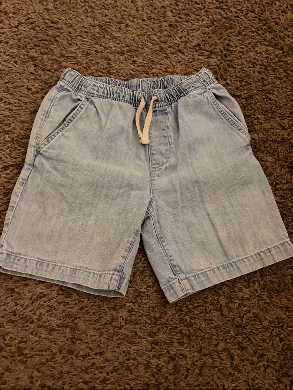 Light Blue boys Denim Drawstring Shorts